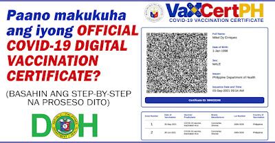 VaxCertPH is the official digital vaccination certificate  .